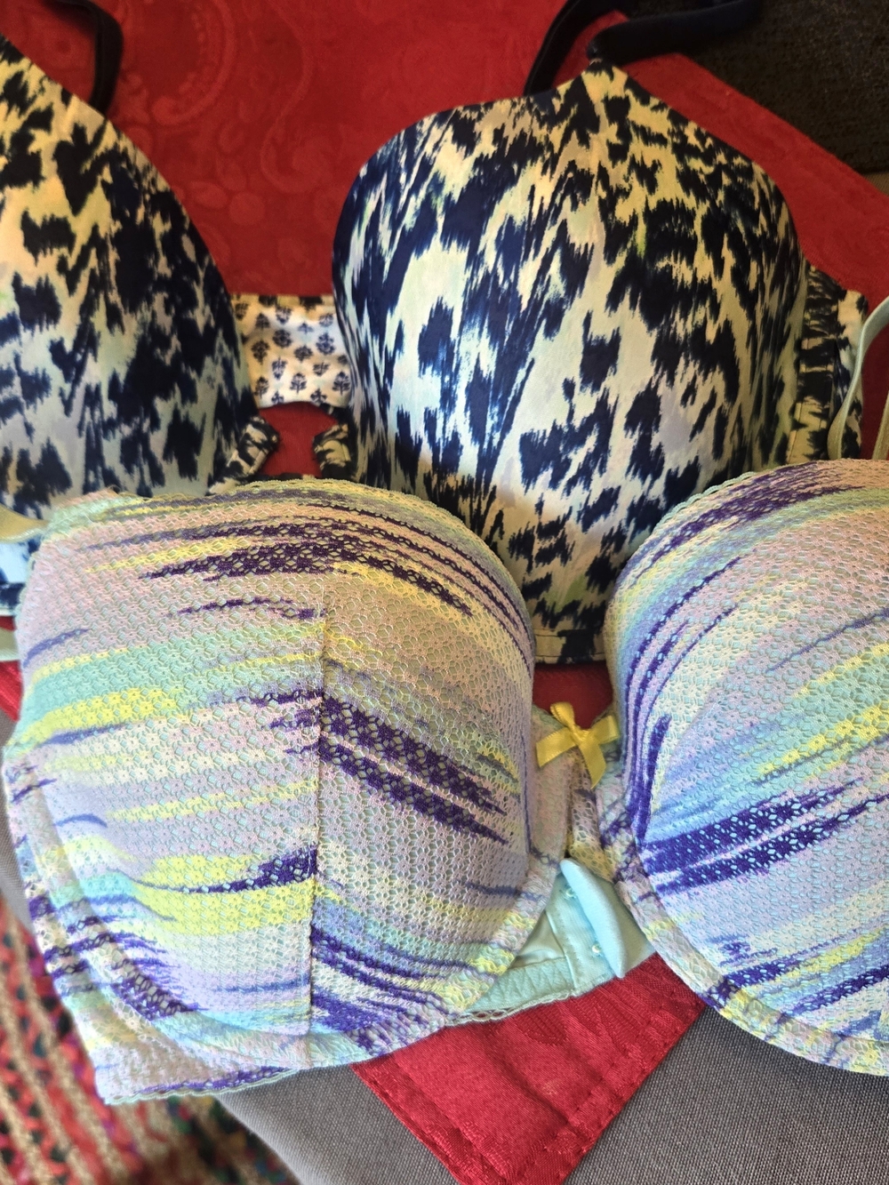 Victoria's Secret (3)38D/(1)36DD Molded Bras , Blue Pastel, Tan,All For 1 Price - Picture 2 of 14